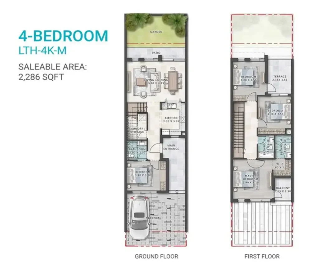 hj real estates damac morocco floor plan 4br