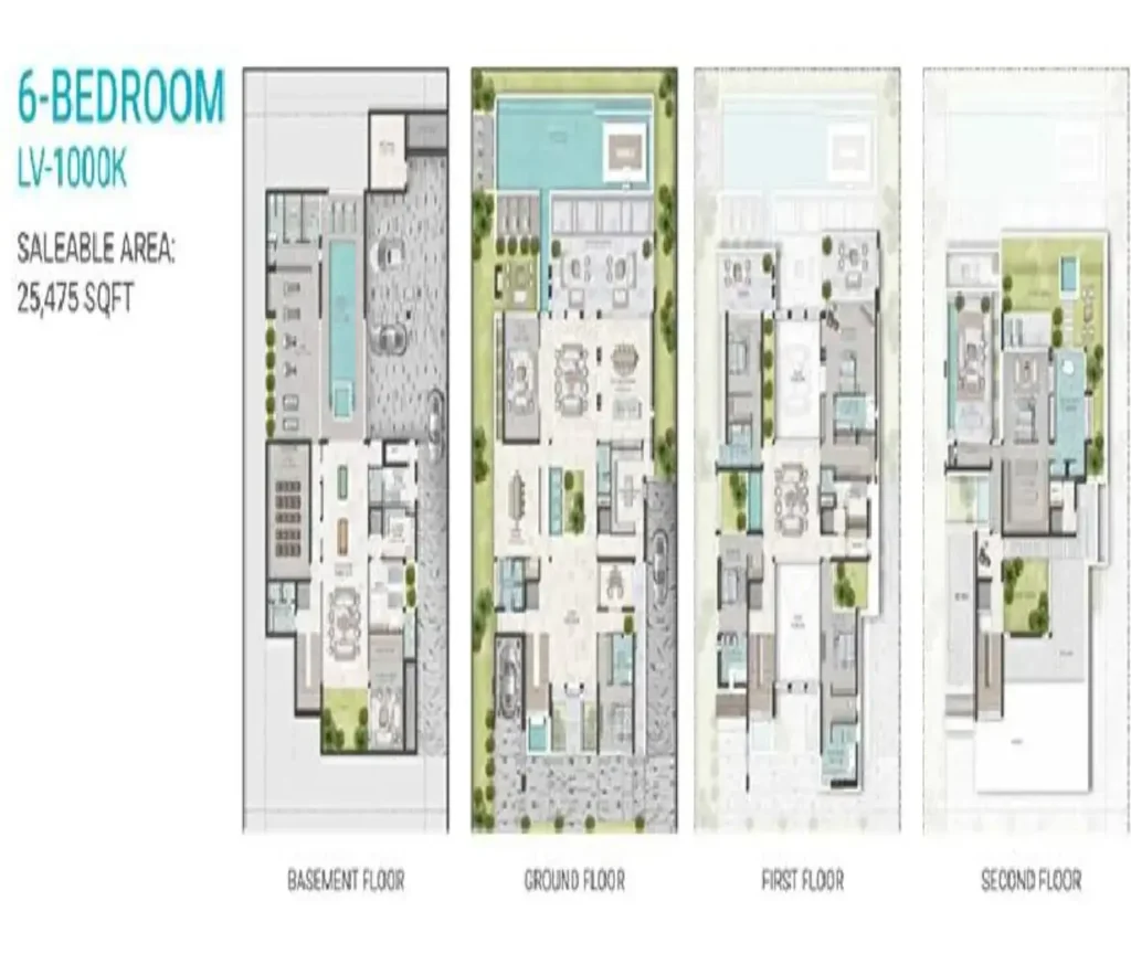 hj real estates damac morocco floor plan 6br